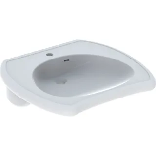 Geberit Vitalis Waschtisch, barrierefrei, 55x55cm mit Hahnloch, m. Überlauf, weiss, 501542011 501542011