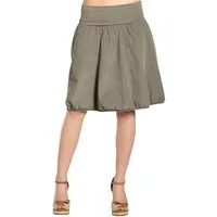 Caspar Faltenrock RO004 Damen Cord Rock knielang mit hohem elastischem Bund - Made in Italy