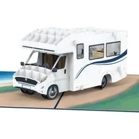 papercrush Geburtstagskarte Wohnmobil Pop-Up Karte