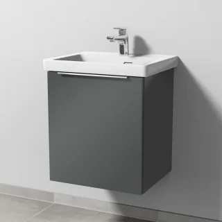 Sanipa 3way Waschtischunterbau zu Villeroy & Boch Subway 3.0 Waschtisch mit 1 Tür, Anthrazit-Glanz UF84479