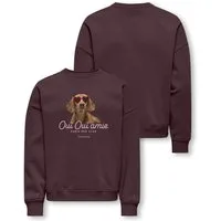 KIDS ONLY Sweatshirt KOGBILA L/S OVZ PRINT O-NECK SWT NOOS Baumwollmischung, oversize