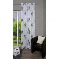 HOME WOHNIDEEN Gardine BAMBOU (1 St), Ösen, transparent, HxB: 245x140, ÖSENSCHAL DRUCK BLÄTTER
