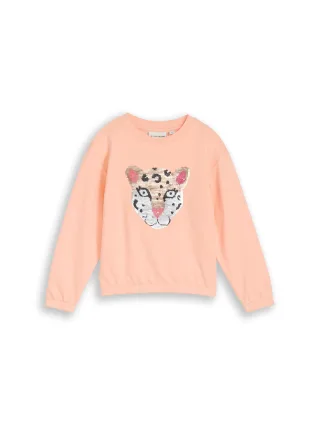 tom tailor kids - Sweatshirt mit Wendepailletten peach bloom - Gr. - 98
