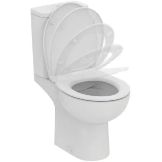 Ideal Standard WC-Paket Eurovit m.Standtiefspül-WC Spülkasten Zulauf unten und WC-Sitz Weiss, W00750 W007501