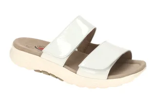 Gabor 66.811.90 ROLLINGSOFT - 2 STRAP Damen Pantoletten Off-White Keilabsatz