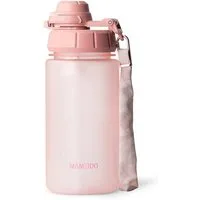 MAMEIDO Trinkflasche, mit 2-in-1 Deckel, Zeitmarkierung, Handschlaufe in 0,5l, 1l, 1,5l & 2l