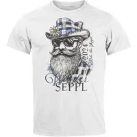 Neverless Print-Shirt Herren T-Shirt Trachtenshirt Bayern Dialekt Schriftzug Vuider Seppl mit Print