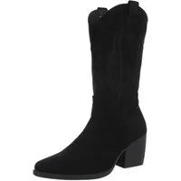 Ital-Design Damen Cowboyboots Western Westernstiefel (88671676) Blockabsatz Stiefel in Schwarz