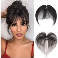 LuxusKollektion Echthaar-Extension Extensions Clipin Pony Haarteil Luft 10.5g 1B Natürliches Schwarz