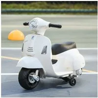 HOMCOM Elektro-Kindermotorrad Elektromotorrad, Elektrofahrzeug, inkl. Akku und Ladegerätfür, Belastbarkeit 25 kg, (1-tlg), für Außenbereich, Weiß