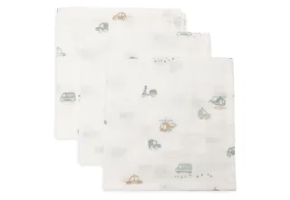 Jollein Spucktuch Hydrophill 31x31cm On The Go, 3-Pack