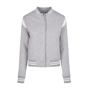 Urban Classics - "College" Sweatjacke für Damen (Grau/Weiß)