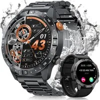 Zevelora Herren's Telefonfunktion Fitness-Tracker Uhr mit Anruffunktion Smartwatch (Fitnessuhr mit Telefonfunktion AMOLED-Display mit 466*466 Pixel, 450mAh, 120+ Sportmodi, IP68 Wasserdicht/Blutsauerstoff/Aktivitätstracker für Android/iOS, Smartwatch