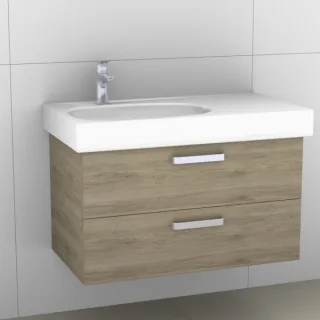 Artiqua 413 Waschtischunterschrank für Citterio 500548 ( ehem. 123690) Sanremo Eiche quer NB, 413-WU 413-WU2L-K104-7145-428