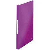 LEITZ Aktenordner 1 Sichtbuch mit 40 Hüllen WOW Präsentationsmappe - violett