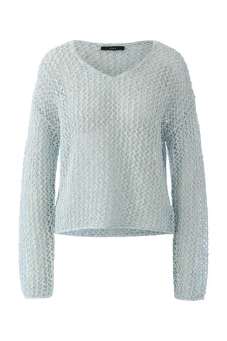 Oui - Pullover blau - Gr. - 36