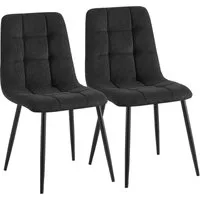 CLP Esszimmerstuhl Antibes (2er Set), Cordbezug, Metallgestell bis 150 kg