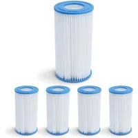 RAMROXX Pool-Filterkartusche 5x Filterkartusche Ersatzfilter Filterpatrone 20cm für Bestway Intex