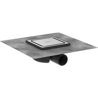 hansgrohe RainDrain Boden-Punktablauf 56055800 15x15cm Abdeckung, Edelstahl
