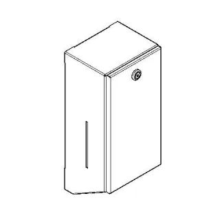KWC Aquarotter Toilettenpapierspender, RODAN, Edst., 135x300x111 mm, Aufputz, 2030066921 2030066921