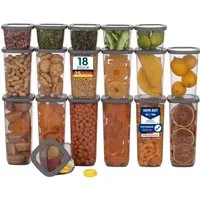 uandu home Vorratsdose Vorratsdosen mit Deckel Luftdicht, Vorratsbehälter Set, BPA Frei, (Vorratsbehälter Set, Aufbewahrungsbox Küche, Luftdichte Aufbewahrungsbox im Set inkl. 80 Etiketten, BPA Frei Kunststoff, Vorratsbehälter Set, Vorratsdosen für a