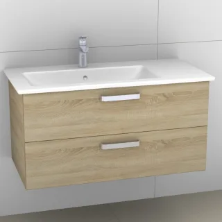 Artiqua 414 Waschtischunterschrank für Venticello 4134L1, 4134L3 Castello Eiche quer NB, 414-WU2L-V1 414-WU2L-V108-7136-426