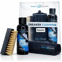 SneakZcover Sneaker Cleaner Set Basic Schuhputzset Schuhreiniger (Schuhpflegeset inkl. Schuh Reiniger, Mikrofasertuch, Schuhbürste)