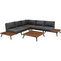 MERXX Gartenlounge-Set Athen, (15-tlg., 1x Eckbank, 1x Tisch 95x95 cm, inkl. Sitz- und Rückenkissen), Aluminiumgestell mit Akazienholz, FSC 100%, Unser Dauertiefpreis