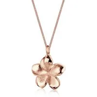 Elli Kette mit Anhänger Frangipani Blüte 925 Silber, Frangipani Blüte