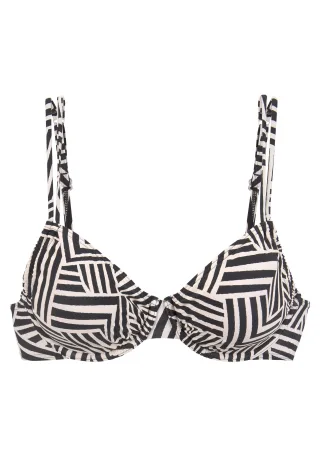 LASCANA - lascana Bügel-Top black-creme - Gr. - 40E