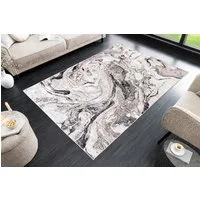 riess-ambiente Designteppich ART RUGS 230x160cm weiß grau · Kurzflor-Teppich im modernen Design, rechteckig, Höhe: 8 mm, Wohnzimmer · Fußbodenheizung-geeignet · Indoor · Grafikmuster