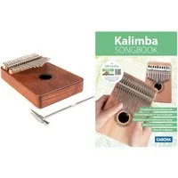 FAME Kalimba,FK-1 Mahogany Kalimba 17 Notes Songbook Ritual Percussion Set High Pitch C Tuning 17 Tones Brown Finish Includes Bag Tuning Key Dur Tongue, Percussion, Kalimbas, Kalimba, Mahogany Kalimba, High Pitch C Tuning