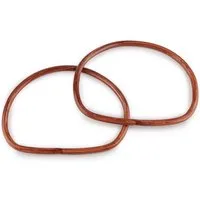 maDDma Schulterriemen 1 Paar Taschengriffe Holz Bambus 13,5x17,5cm (Einzeln)