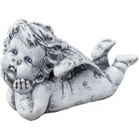 Stone and Style Engelfigur Frostfeste Steinfigur Engel auf Bauch liegend