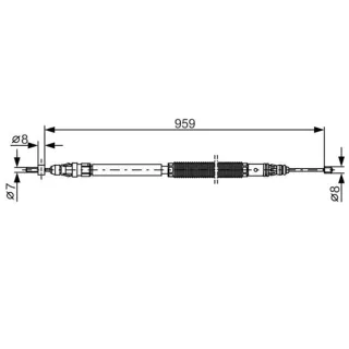Bosch Handbremsseil hinten rechts Citroen C4