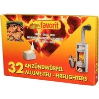 favorit Grillanzünder Favorit 1250 Anzündewürfel für Grill, Kamin und Ofen, Anzünder auf