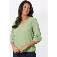 Sieh an! Klassische Bluse Schlupfbluse 3/4-Arm