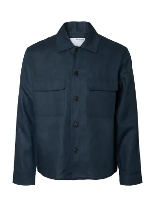 SELECTED MEN - SLHRELAXED-WYATT LINEN OVERSHIRT - Gr. - 48