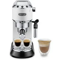 De'Longhi Espressomaschine Dedica Style EC685.W - Espresso & Doppio, mit Milchschaumdüse, Nur 15 cm breit, für E.S.E Pads geeignet, 1L, inkl. Milchschaumdüse