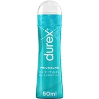 durex Gleitgel Prickelnd – Wasserbasiertes Gleitmittel, 1-tlg., mit prickelnden, kühlenden & wärmenden Effekten