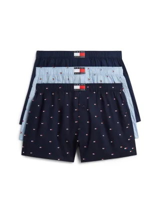 3P WOVEN BOXER PRINT Carb Navy/C Navy Flag - Gr. - L