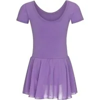 tanzmuster Chiffonkleid Ballettkleid Lucy mit kurzen Ärmeln Mädchen Ballettbody mit Chiffon Röckchen