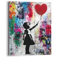 Reinders! Deco-Panel Graffiti-Ballon, Teenager Zimmer - Inspiriert von Banksy - Mehrfarbig - MDF -Street Art