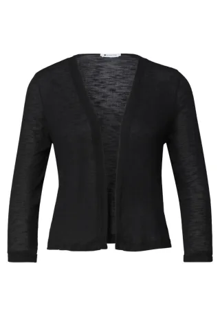 Street One - Cardigan mit 3/4-Arm schwarz - Gr. - 44