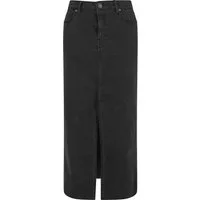 URBAN CLASSICS Sommerrock Urban Classics Ladies High Slit Denim Skirt (1-tlg)