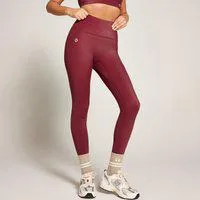 MP X Tatiana Hochglänzende Leggings mit hoher Taille – Burgunderrot - XL