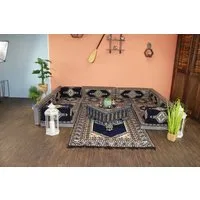 CaddeBuy Sofa Arabisches Ecke Majlis, Orientalisches Sofa, Sitzkissen, Sitzecke, 19 Teile