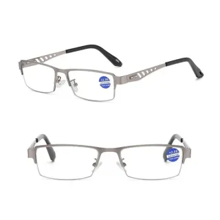 1 Pair Half Frame Anti-blue light HD Reading Glasses Business Style Men's Presbyopia Eyewear Glasses