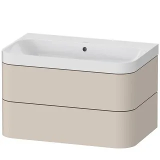 Duravit Happy D.2 Plus c-shaped Set wandhängend Taupe 775x490x480 mm - HP4347N8383 HP4347N8383