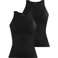 Janice Tanktop 2 x Damen Top hochgeschlossen Nauta Trägertop aus Baumwolle